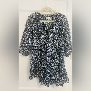 Apiece apart mini mitte dress navy/white floral size small excellent condition